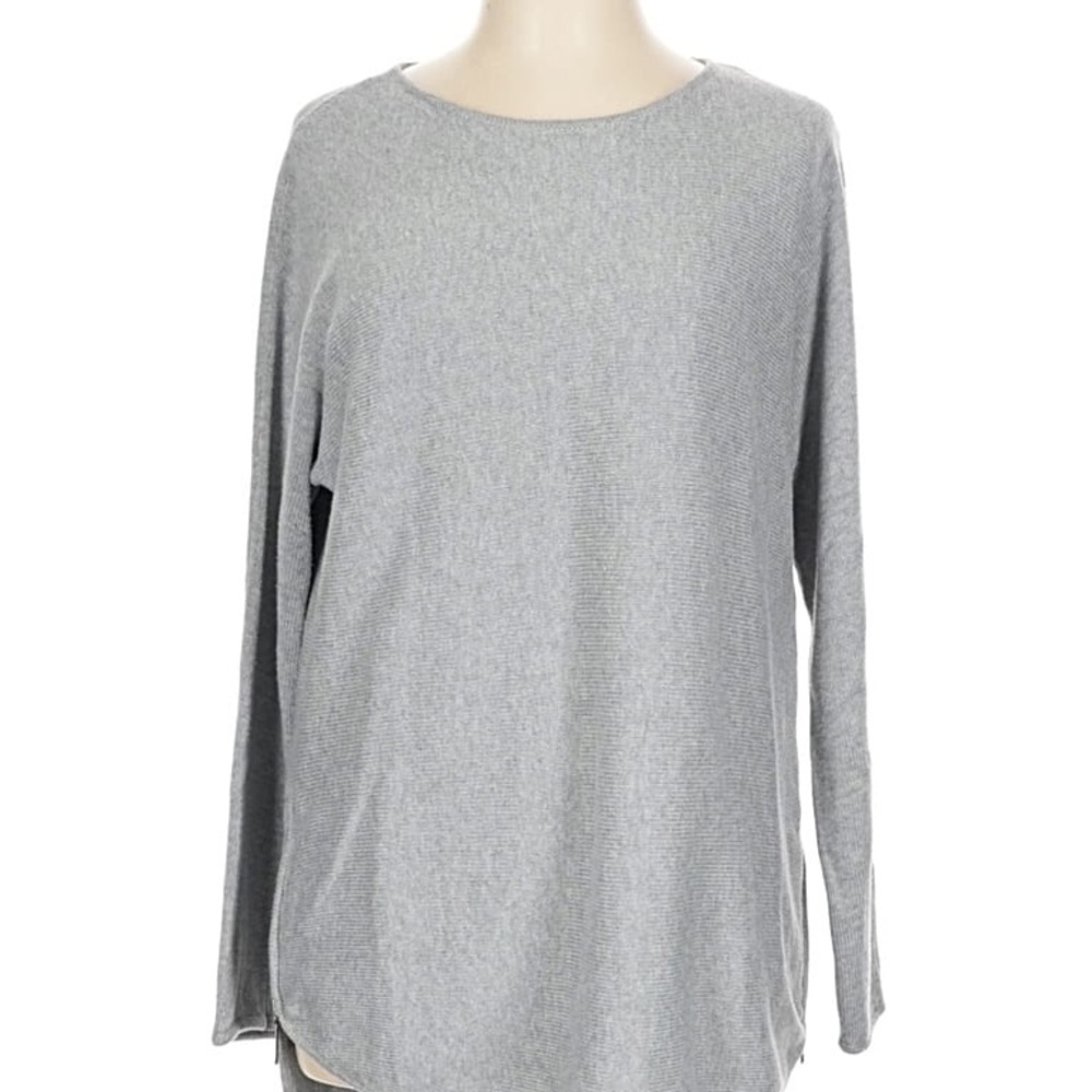 MICHAEL Michael Kors Light Gray Long-Sleeve Crewneck Top